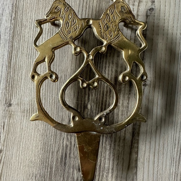 Vintage James River Collection Solid Forged Brass Unicorn Trivet - Picture 2 of 4